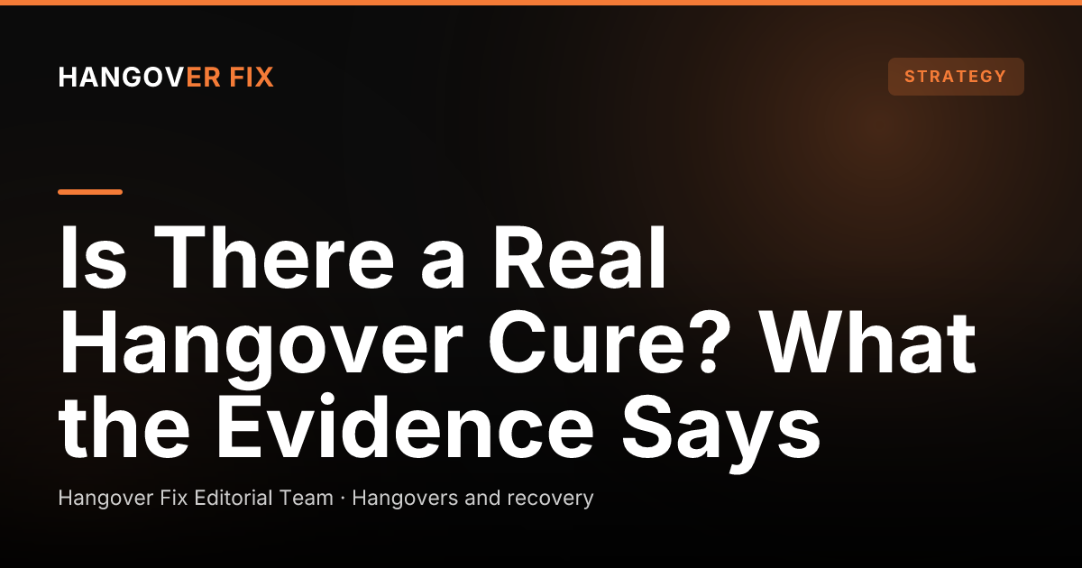 Is There a Real Hangover Cure? What the Evidence Says